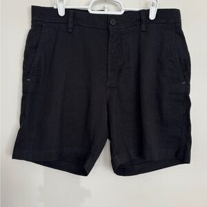 Tommy Bahama Linen Blend Stretch Shorts Men’s 33 Navy Flat Front 7” Inseam NWOT